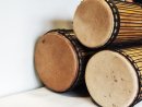 Ensemble de tambours basses dunun - Set de doundouns de Guinée