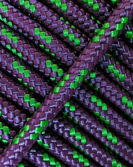 Corde djembé renforcée PES 6 mm Violet / vert 100 m