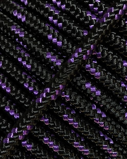 Corde djembé renforcée PES 5 mm Noir / violet 100 m