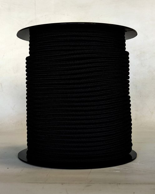 Corde tambour djembé renforcée PES 5 mm Noir 100 m