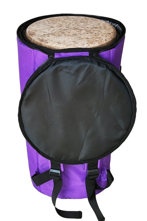 Housse pour djembé Percussion Africaine qualité supérieure L violette