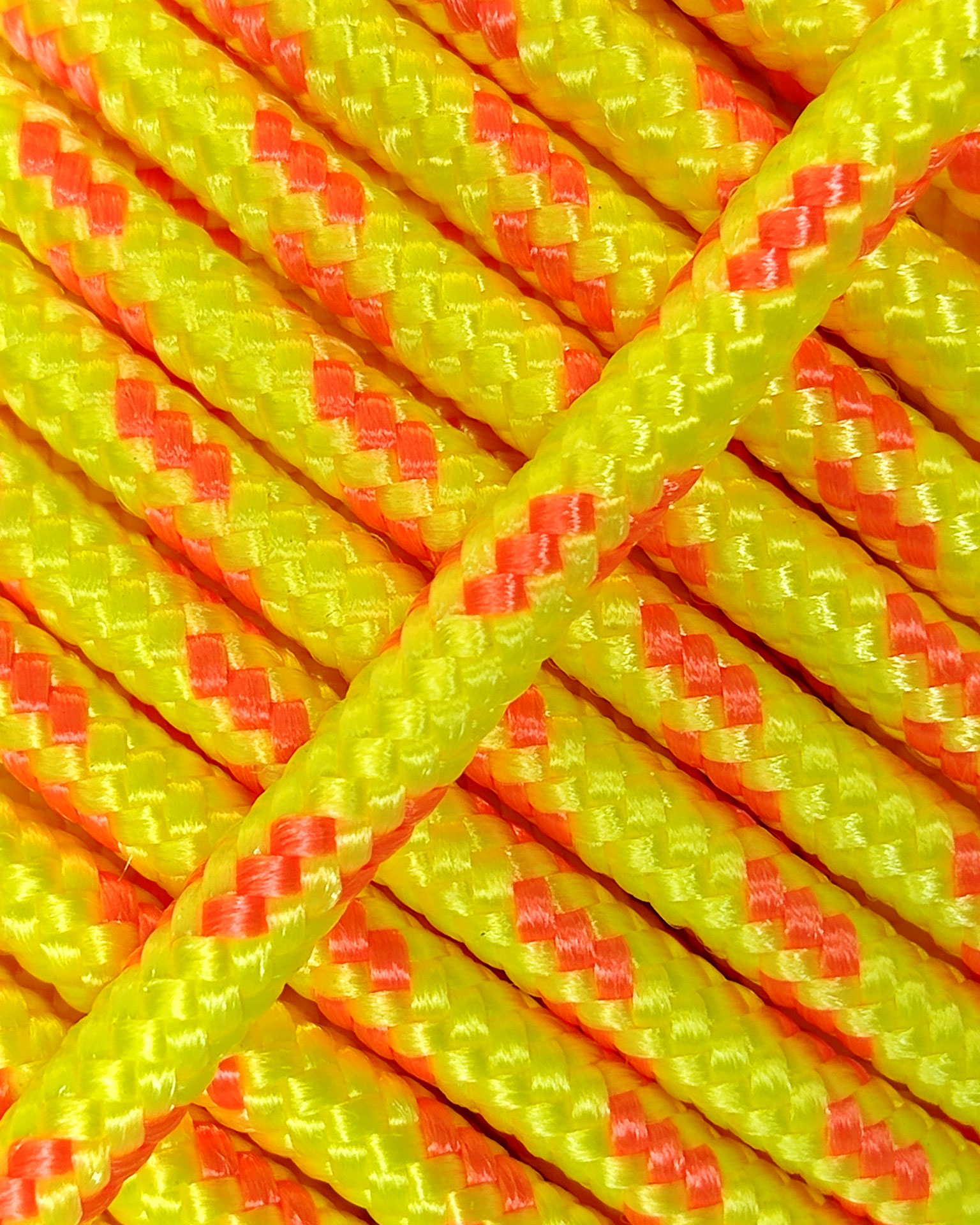 Corde Djembe Drisse Jaune Fluo Orange B100 - Drisse djembé Ø5 mm jaune fluo  / orange - Corde pour djembe tambour