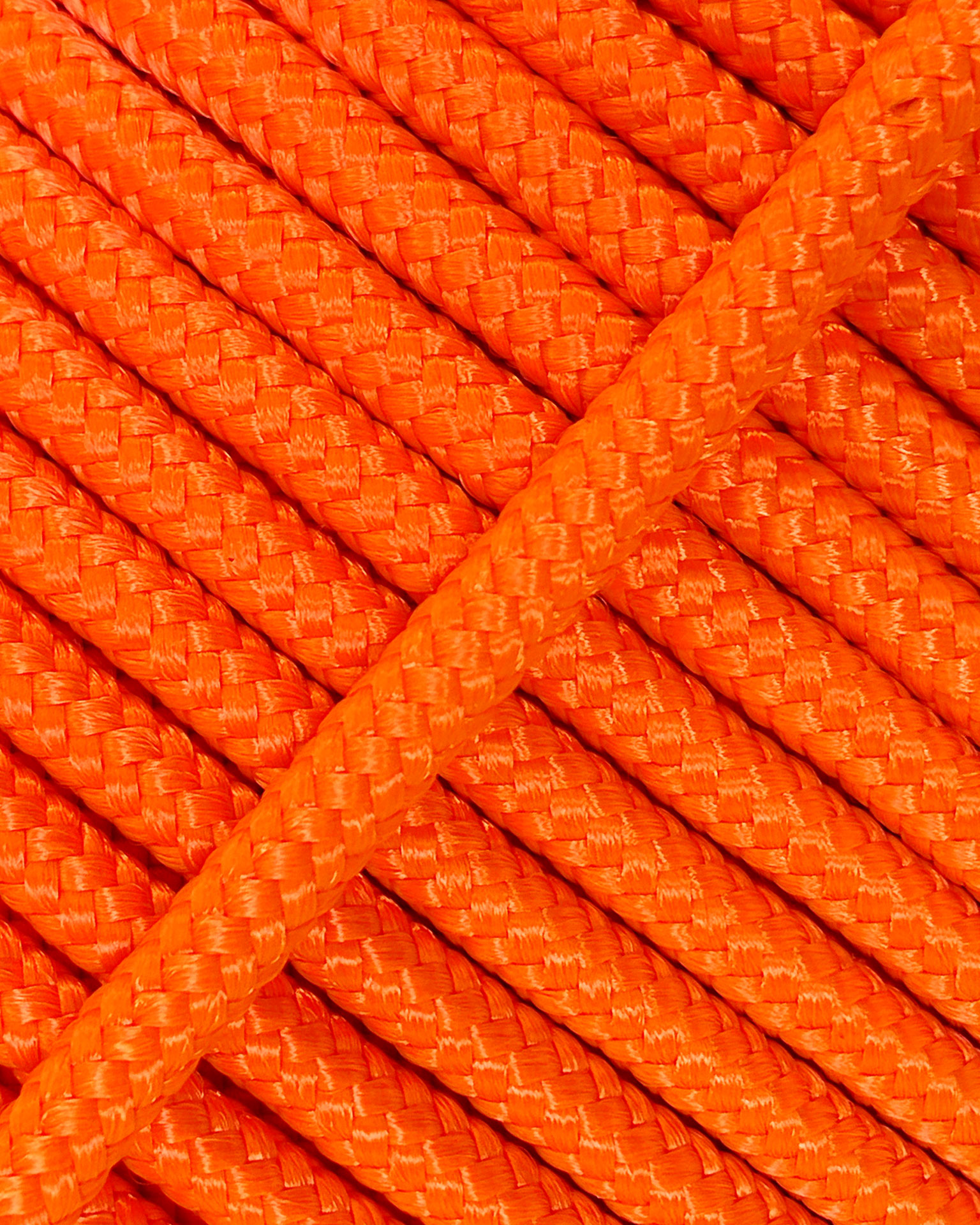 Drisse Ø5mm Orange Fluo 20m - Corde tressée avec âme Ø5 mm orange fluo 20 m  - Cordage pour tambour djembé