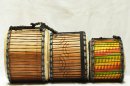 Set de trois mini-doumdoums Ghana : acheter set dunduns (dununs, doundouns)