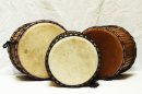 Set de trois mini-doumdoums Ghana : acheter set dunduns (dununs, doundouns)