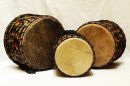 Set de trois mini-doumdoums Ghana : acheter set dunduns (dununs, doundouns)