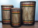 Ensemble de tambours basses dunun - Set de doundouns de Guinée