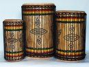 Ensemble de tambours basses dunun - Set de doundouns de Guinée