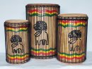 Ensemble de tambours basses dunun - Set de doundouns de Guinée