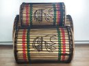 Ensemble de tambours basses dunun - Set de doundouns de Guinée