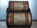 Ensemble de tambours basses dunun - Set de doundouns de Guinée