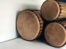 Ensemble de tambours basses dunun - Set de doundouns de Guinée