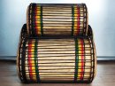 Ensemble de tambours basses dunun - Set de doundouns de Guinée