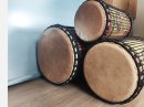 Ensemble de tambours basses dunun - Set de doundouns de Guinée