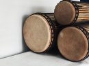 Ensemble de tambours basses dunun - Set de doundouns de Guinée