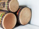 Ensemble de tambours basses dunun - Set de doundouns de Guinée