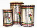 Ensemble de tambours basses dunun - Set de doundouns de Guinée