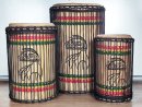Ensemble de tambours basses dunun - Set de doundouns de Guinée