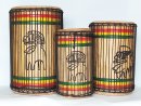Ensemble de tambours basses dunun - Set de doundouns de Guinée
