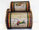 Ensemble de tambours basses dunun - Set de doundouns de Guinée