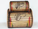 Ensemble de tambours basses dunun - Set de doundouns de Guinée