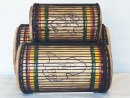 Ensemble de tambours basses dunun - Set de doundouns de Guinée