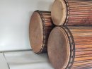 Ensemble de tambours basses dunun - Set de doundouns de Guinée 6661