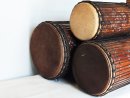 Ensemble de tambours basses dunun - Set de doundouns de Guinée
