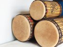 Ensemble de tambours basses dunun - Set de doundouns de Guinée