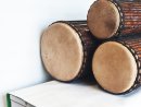 Ensemble de tambours basses dunun - Set de doundouns de Guinée