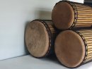 Ensemble de tambours basses dunun - Set de doundouns de Guinée