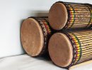 Ensemble de tambours basses dunun - Set de doundouns de Guinée