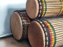 Ensemble de tambours basses dunun - Set de doundouns de Guinée