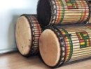 Ensemble de tambours basses dunun - Set de doundouns de Guinée