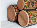 Ensemble de tambours basses dunun - Set de doundouns de Guinée