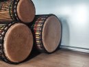 Ensemble de tambours basses dunun - Set de doundouns de Guinée