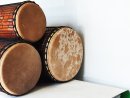 Ensemble de tambours basses dunun - Set de doundouns de Guinée