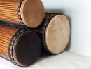 Ensemble de tambours basses dunun - Set de doundouns de Guinée