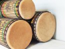 Ensemble de tambours basses dunun - Set de doundouns de Guinée