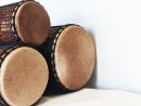 Ensemble de tambours basses dunun - Set de doundouns de Guinée