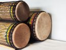 Ensemble de tambours basses dunun - Set de doundouns de Guinée