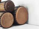Ensemble de tambours basses dunun - Set de doundouns de Guinée
