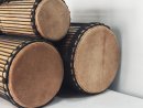 Ensemble de tambours basses dunun - Set de doundouns de Guinée