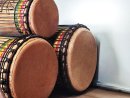 Ensemble de tambours basses dunun - Set de doundouns de Guinée