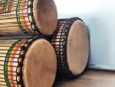 Ensemble de tambours basses dunun - Set de doundouns de Guinée