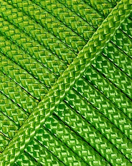 Corde tambour djembé creuse PES 4 mm Vert fluo 100 m