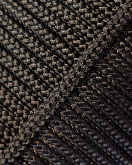 Corde tambour djembé creuse PES 6 mm Charbon 100 m