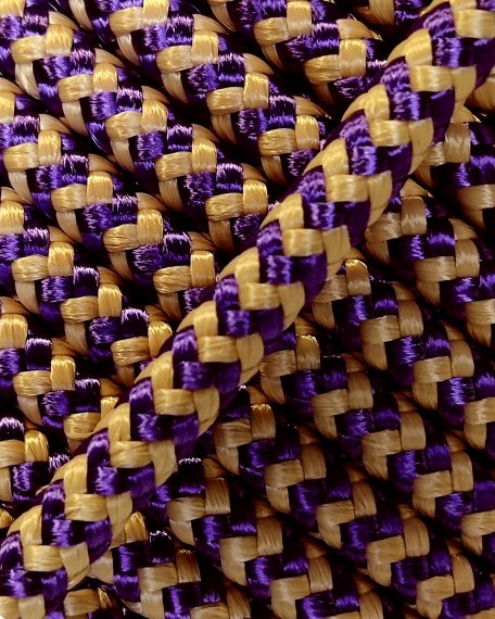 Corde djembé renforcée PES 5 mm Zigzag Violet / Beige 100 m