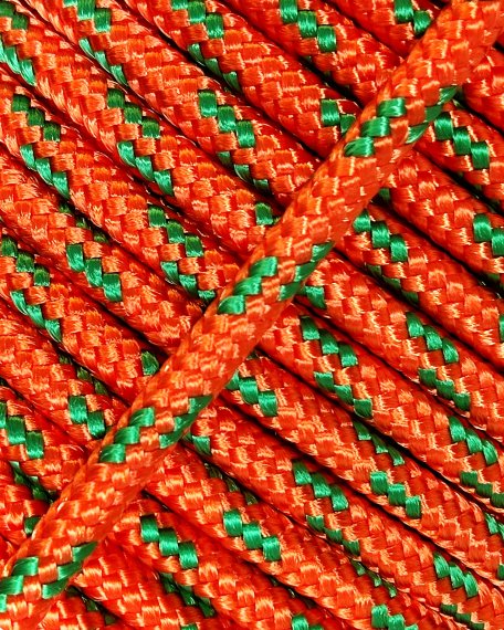 Corde tambour djembé renforcée PES 5 mm Cuivre / Vert 100 m
