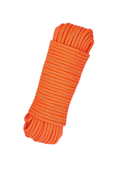 Corde tressée avec âme Ø5 mm orange fluo 20 m - Cordage pour tambour djembé